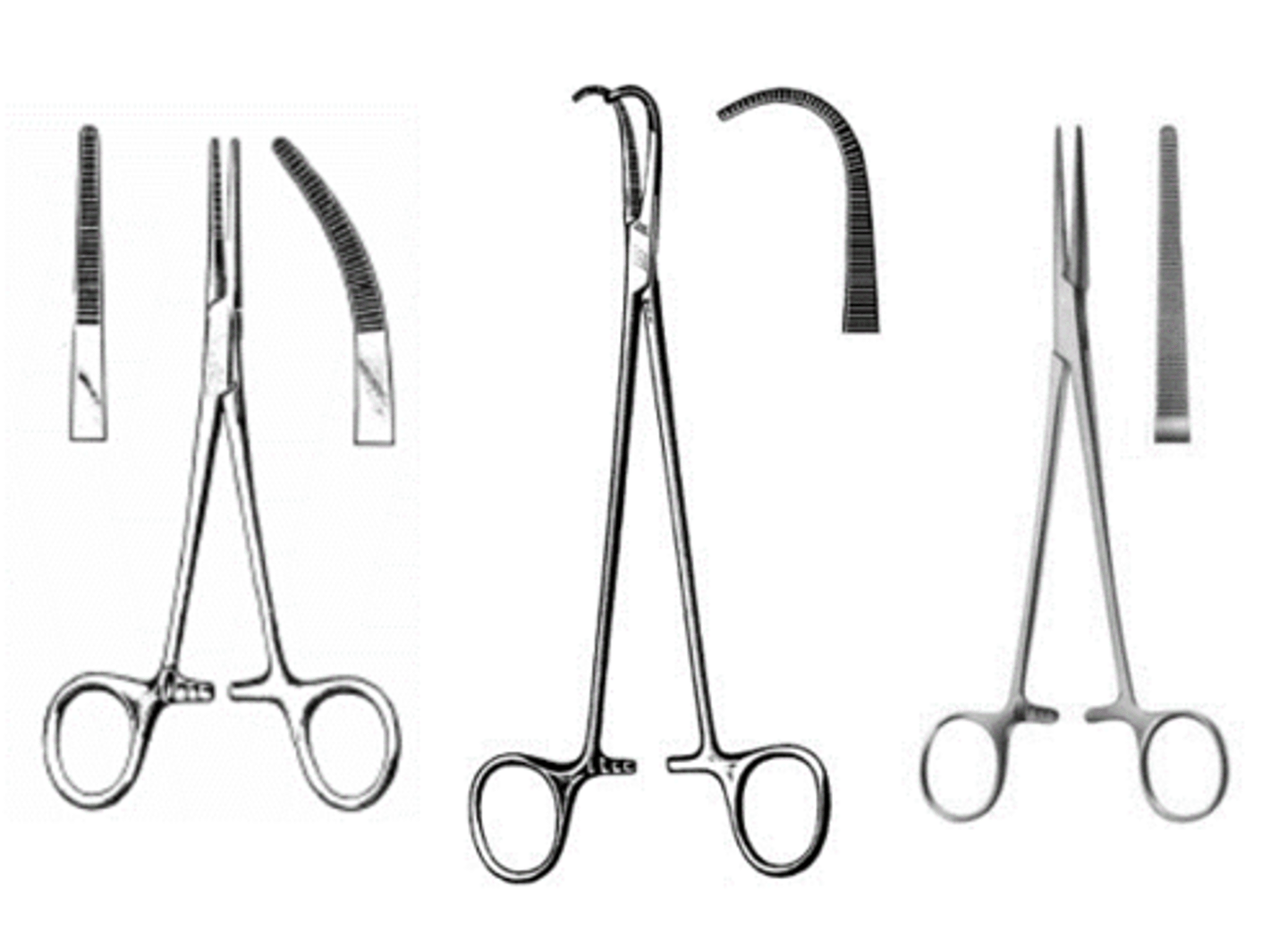 <p>surgical instruments used to control the flow of blood (400 series)</p>