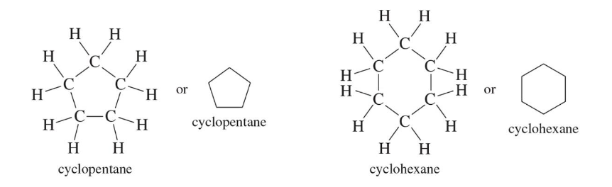 <p>sp3 carbons form a ring</p>