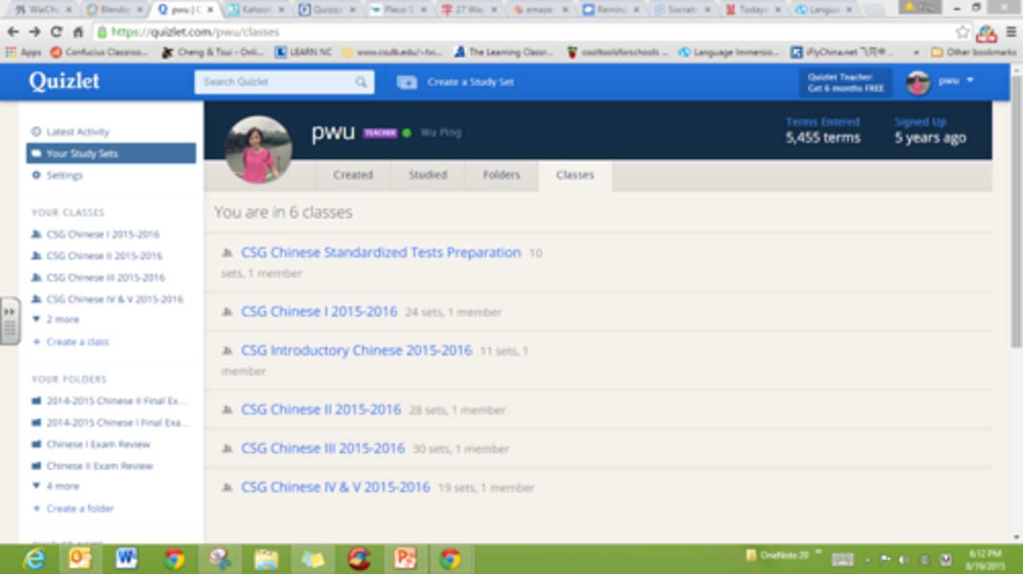 <p>The URL of the Quizlet website</p>