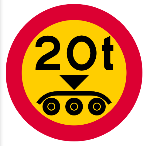 <p><span>Högsta tillåtna trippelaxeltryck anges på märket.</span></p>