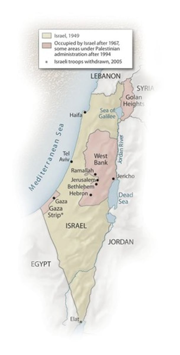 <p>Israel gained the Gaza Strip, Golan Heights, West Bank, Jerusalem, and the Sinai Peninsula.</p>