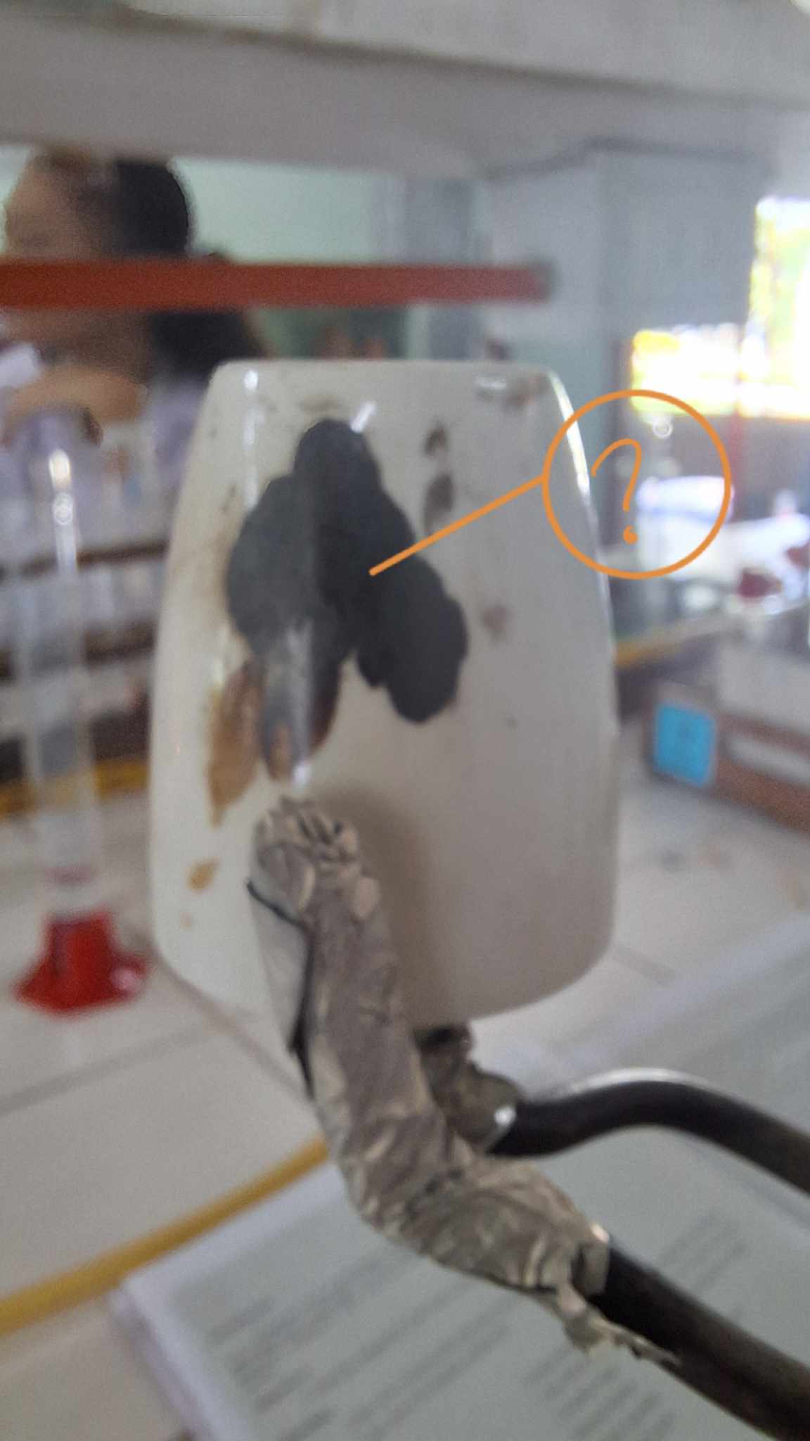 <p>what is the black substance called?</p>