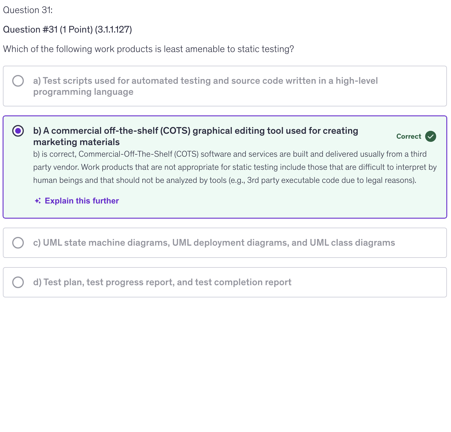 <p>b) A commerical off-the-shelf (COTS) graphical editing tool used for creating marketing materials </p>