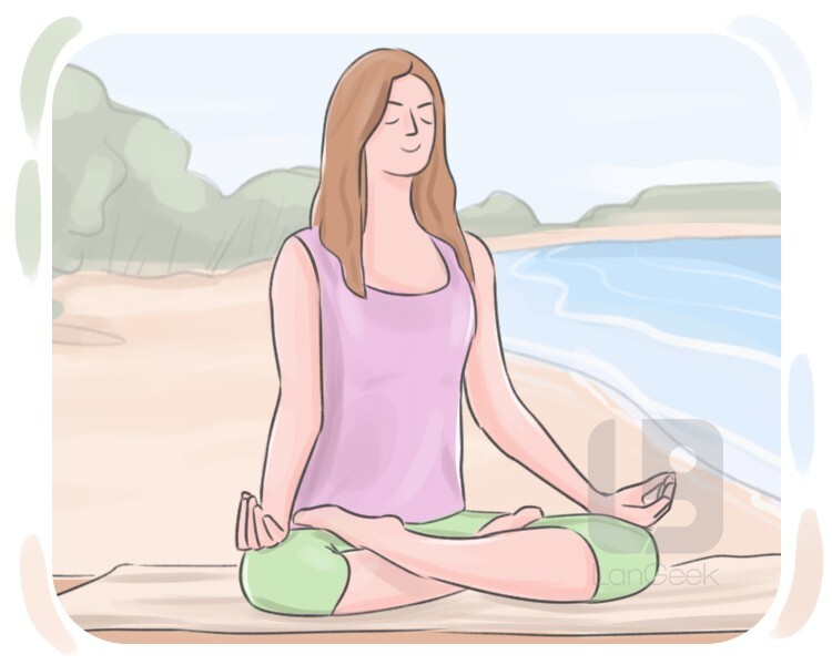 <p>sereno, en control de sí mismo, <strong>control externo, calma que se nota</strong></p>