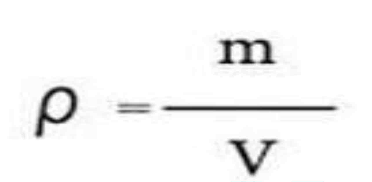 <p>Density is defined as mass per unit volume</p>