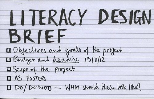 <p>A written plan that identifies a problem to be solved, its criteria, and its constraints. Used to encourage thinking of all aspects of a problem before attempting a solution.</p>