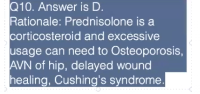 <p>D. Osteoporosis of hip</p><p></p><div data-type="horizontalRule"><hr></div><p>A. Lateral Cutaneous Nerve Compression </p>