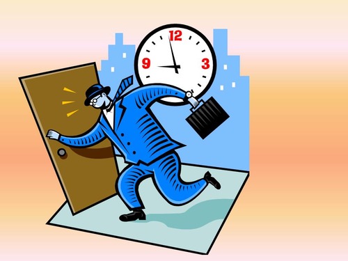 to be in a hurry