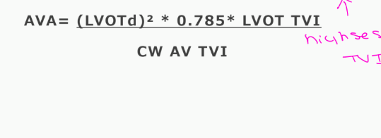 <p>LVOT diameter</p><p>LVOT velocity VTI (PW)</p><p>AV velocity VTI (CW)</p>