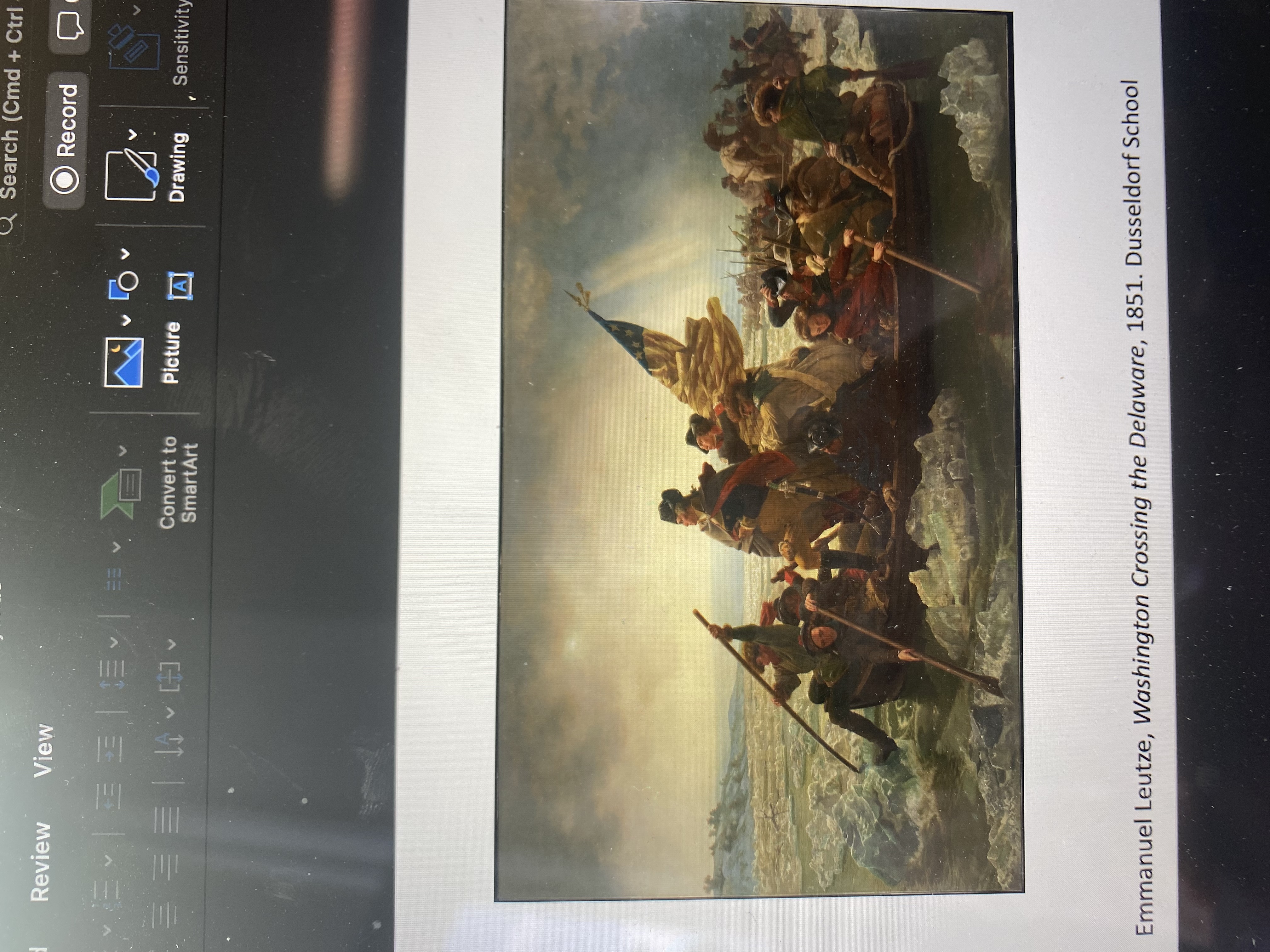 <p><span>Emmanuel Leutze,<em> Washington Crossing the Delaware</em>, 1851. Dusseldorf School</span></p>