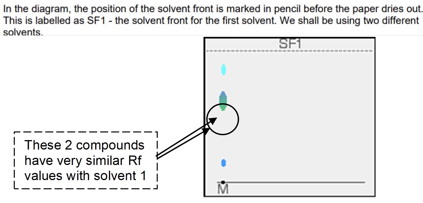 <p>describe the method of two way paper chromatography</p>