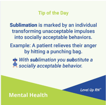 <p><span>process of channeling unacceptable or difficult impulses and emotions into a positive, socially acceptable outlet.&nbsp;</span></p>