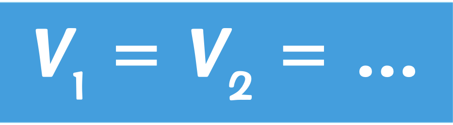 <ul><li><p>All components get the full source of potential difference, so the potential difference is the same across all components</p></li><li><p>This means that identical bulbs connected in parallel will all be at the same brightness</p></li></ul><p></p>