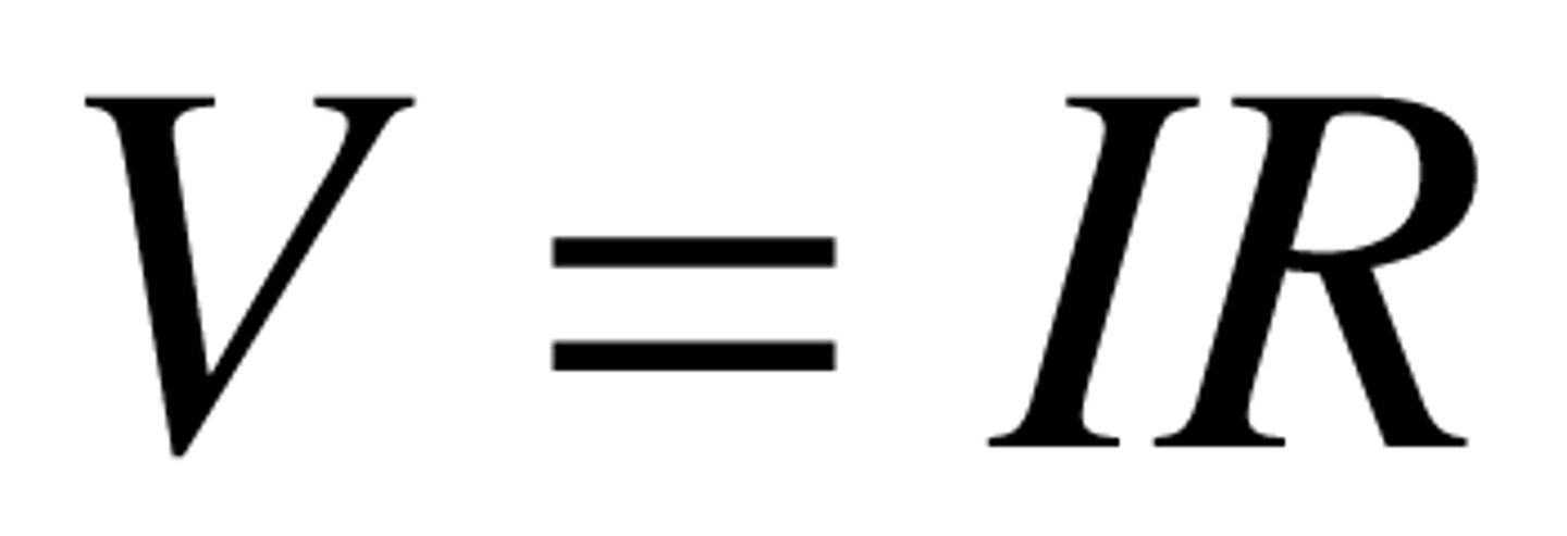 <p>the voltage across a component is directly proportional to the current through it.</p>