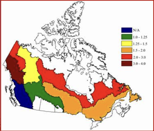 Image: A modelled ratio of fire activity in the year 2100 compared to current fire activity. 