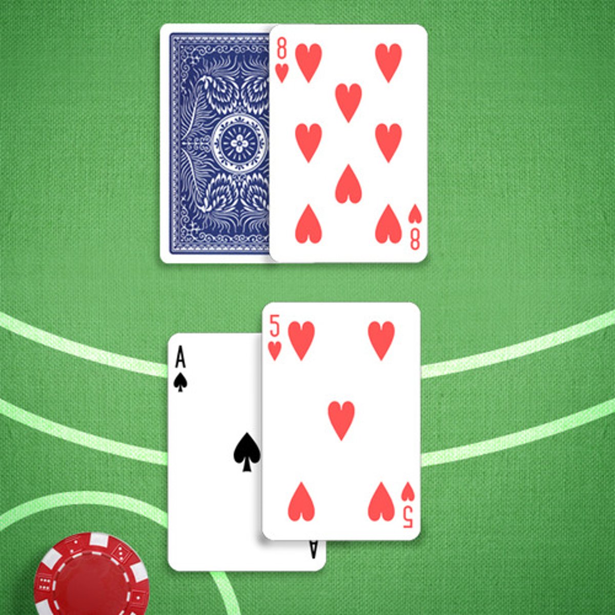 <p>You: 16</p><p>Dealer's Upcard: 8</p>