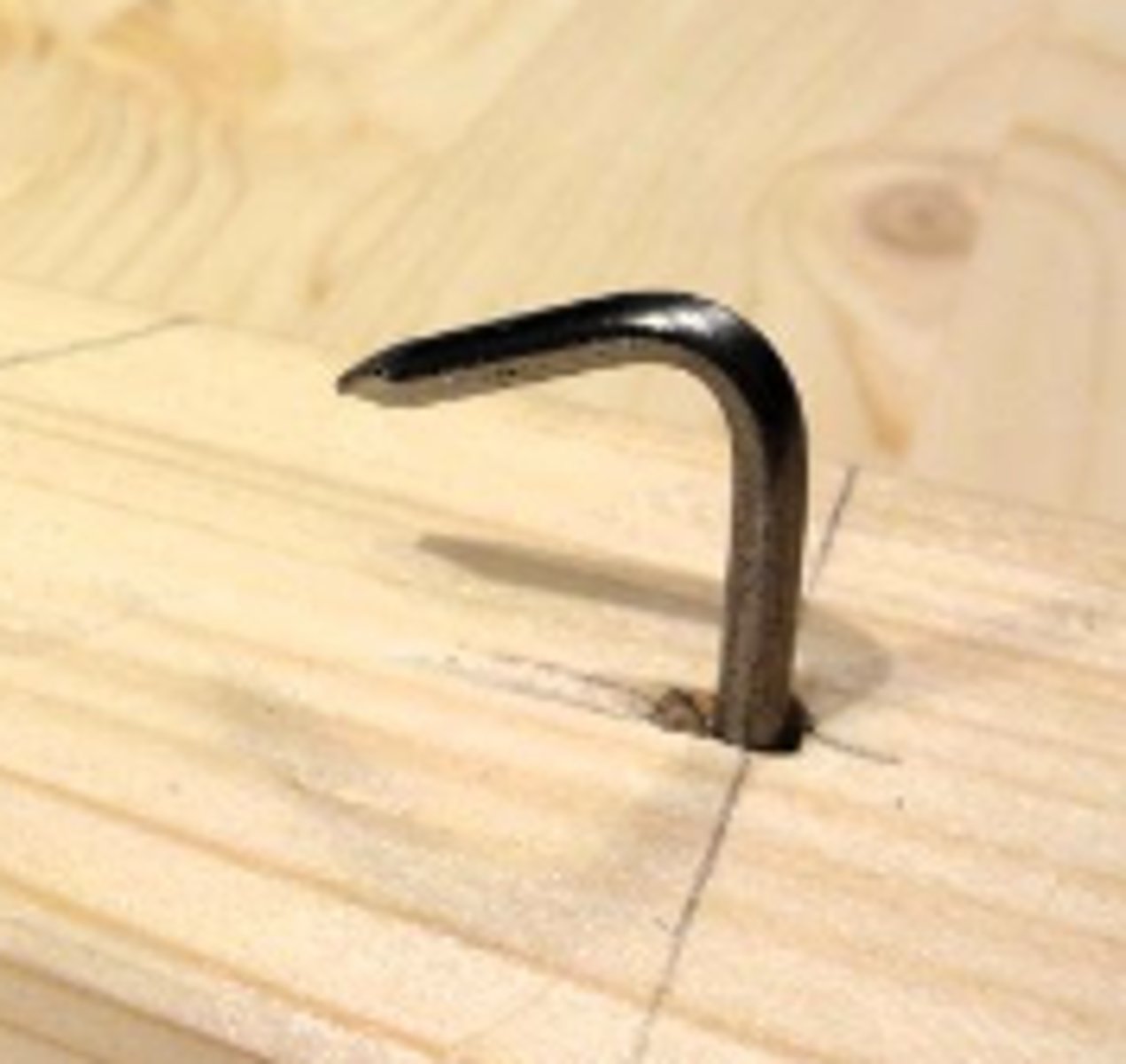 <p>CLINCH</p><p>To secure a nail in place by bending the protruding point at a right angle.</p>