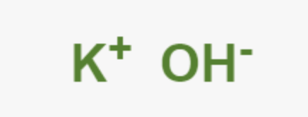 <p>dissociates to produce OH<sup>− </sup>in a solution</p>