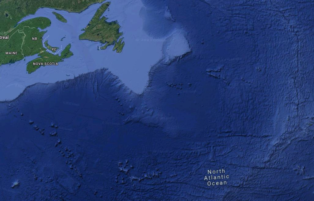 <p>Why is there such a large cliff in the Grand Banks, Newfoundland?</p>