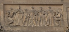 any scupltured or painted band in a building