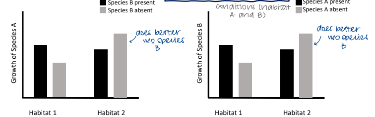 <p>Based on these data, what kind of interaction do Species A and B have?<br>A. mutualism<br>B. commensalism<br>C. competition<br>D. parasitism/predation <br>E. conditional</p>