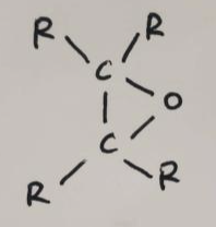 <p>oxidization of alkene to epoxide</p>