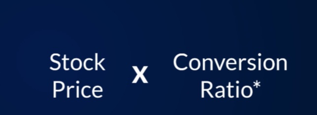 <p></p><p>How much to pay for an outright number of shares.</p><p>Expressed as:</p><p>Conversion Ratio X Current Share Price</p>