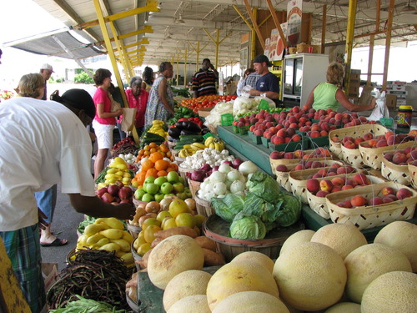 <p>the objects that people value and produce to satisfy human wants</p>