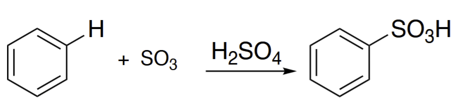 <p>Sulfonation (fuming H2SO4)</p>