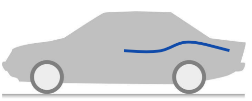 <p>Markant ausgeprägte Crease Line zur Betonung hinterer Radhäuser. </p>