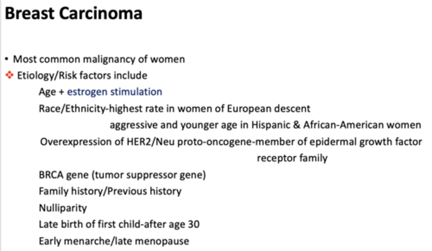 <p>breast carcinoma</p>