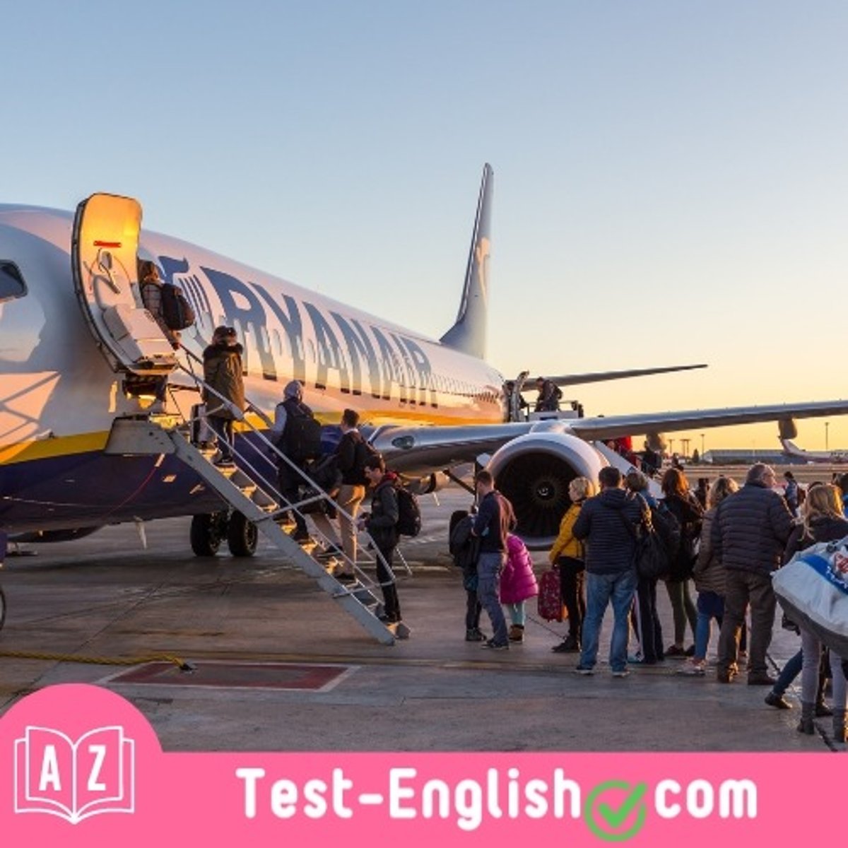 <p>They are _____ing a plane to England.</p>