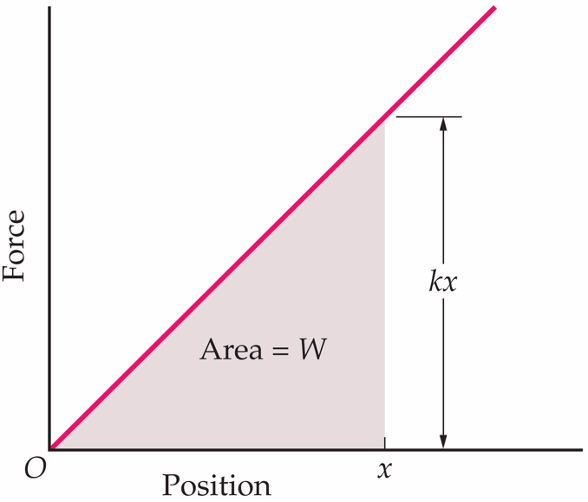 <ul><li><p>the work done on an object is equal to its change in mechanical energy</p></li><li><p>work is the area under a curve of a force vs position graph</p></li></ul>
