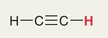 <p>H in Alkyne triple bond </p>
