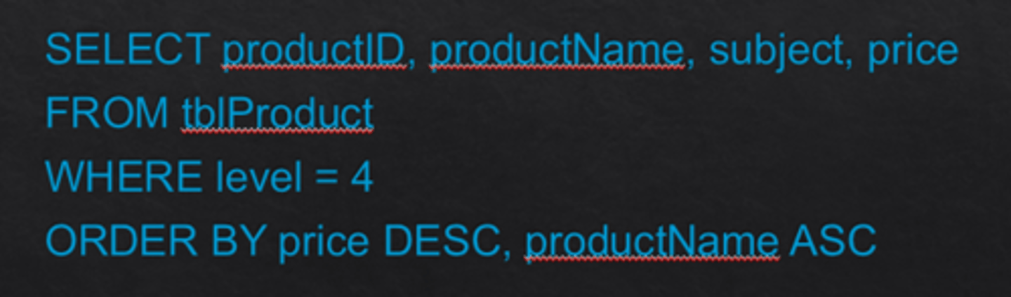 <p>A SQL clause that is useful for ordering the output of a SELECT query (in ascending or descending order).</p>