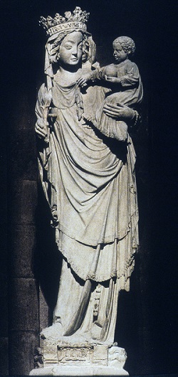 <p>What do we call the stance of this Madonna?</p>