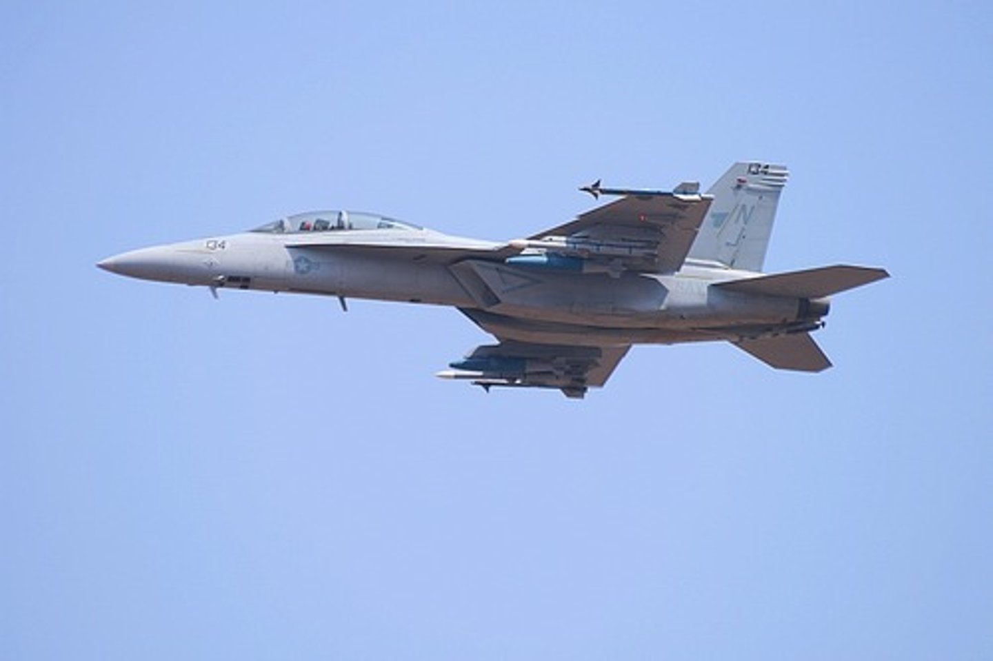 <p>Role: Fighter/Attack; carrier based all weather; force multiplier; replaced Hornet, larger payload, greater range, higher service ceiling, increased reliability and improved electronics suite; CVW only air refueling asset</p><p>features: twin V oriented stabilizers, rectangle air intakes</p><p>crew: </p><p>E: 1 pilot</p><p>F: 1 Pilot, 1 NFO as Weapons system officer</p><p>responsibilities: </p><p>E: aviation, navigation, comms, and tactical employment; air to air and air to ground </p><p>F: share responsibilities, high task load missions such as close air support and forward air control </p>