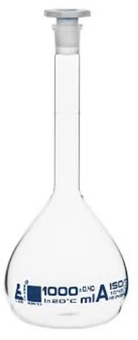 <p>volumetric flask</p>