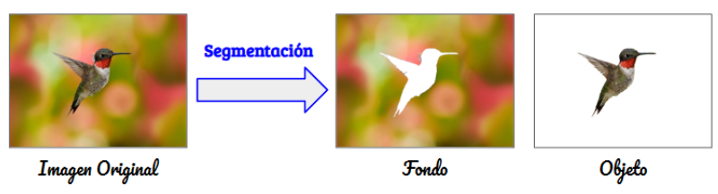 <p>imagen esta compuestas por dos partes: objeto de interes y fondo no traslapado</p>