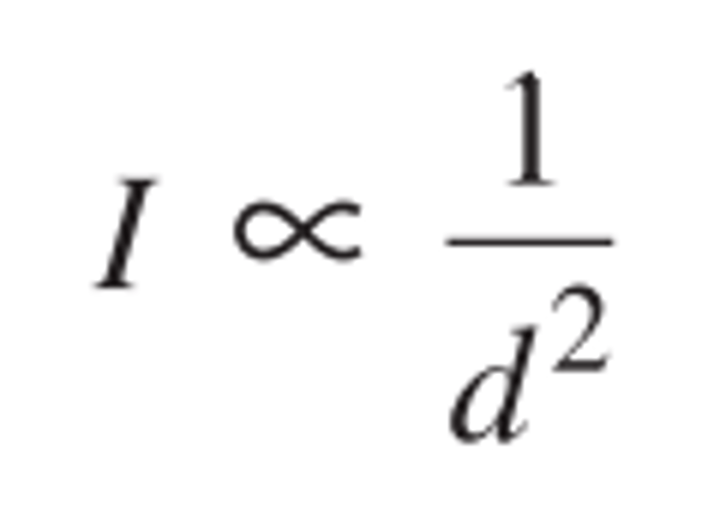 <p>- as the distance of the light from the plant increases, the intensity decreases</p><p>- for example, if you double the distance, the light intensity falls by a quarter</p>