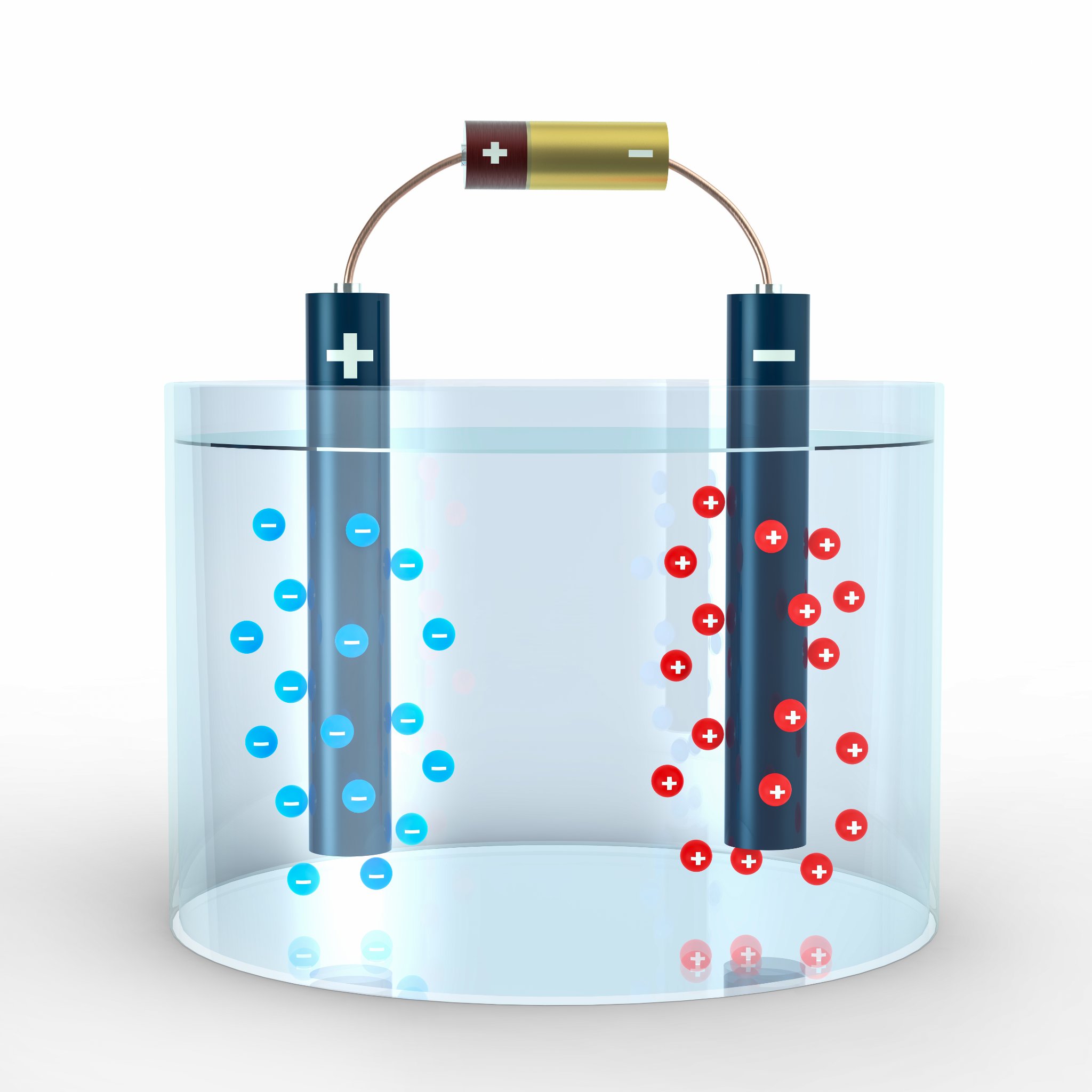 <p>Electrolysis is the decomposition of an ionic compound into its elements using electricity.</p>