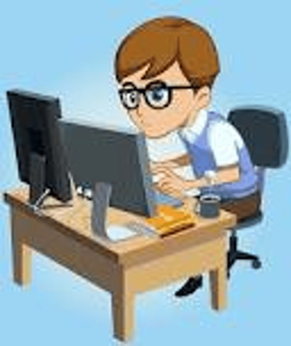 <p>Ele é um programador.</p>