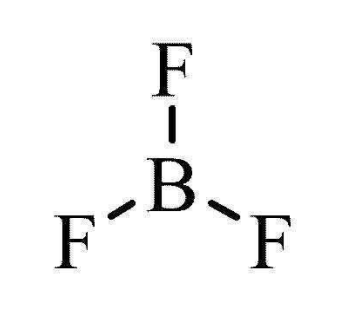 <p>3 bonding pairs</p><p>0 lone pairs</p><p>120º bond angle</p>