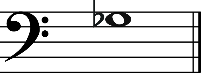 <p>Gb/F# (bass clef)</p>