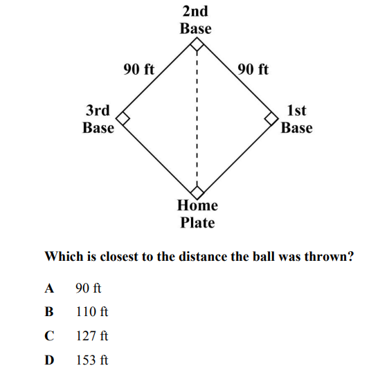 <p><span>The catcher in a baseball game threw the baseball from home plate to second base.&nbsp;</span></p>