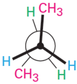 <p><span>This Newman projection shows </span><span style="color: mediumseagreen"><strong>[...]</strong></span><span> conformation</span></p>