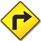 <p>What Does This Sign Mean?: Sharp Turn</p>