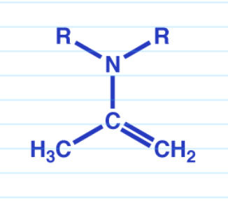 <p>Works for both aldehydes and ketones</p><p>Requires a 2* amine.</p>