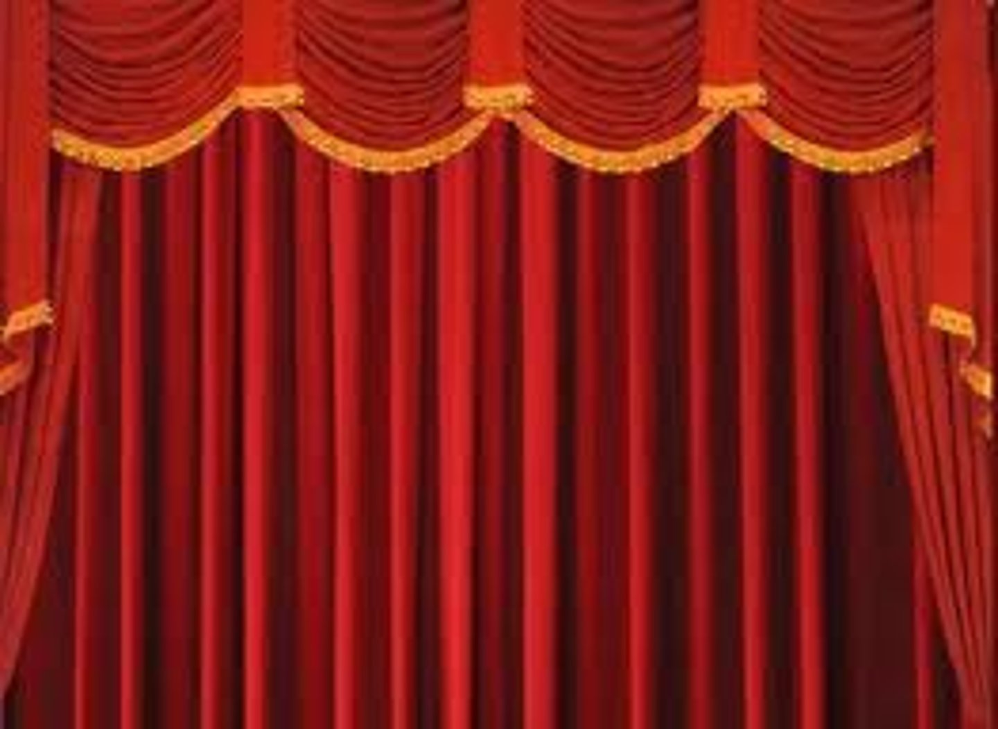 <p>curtain that covers the stage of a theater / cortina que cubre el escenario de un teatro</p>