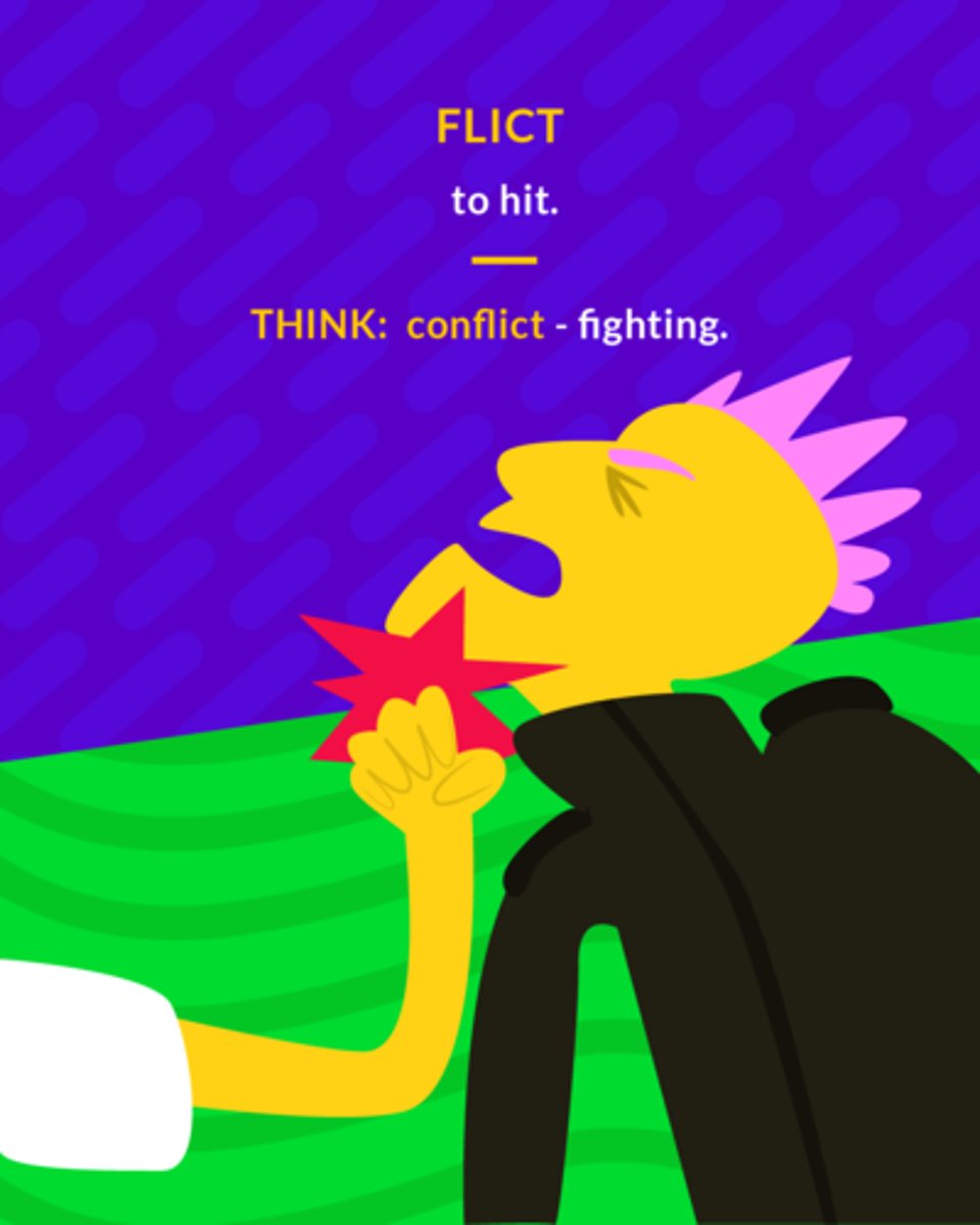<p>to hit</p>